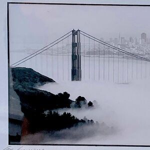 Framed D. Campos photography print of the Golden Gate Bridge "San Francisco"